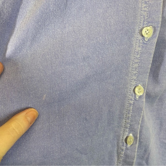 Vintage 90s Fresh Produce Lavender Purple Dyed Cropped Cardigan Size large - Picture 8 of 9